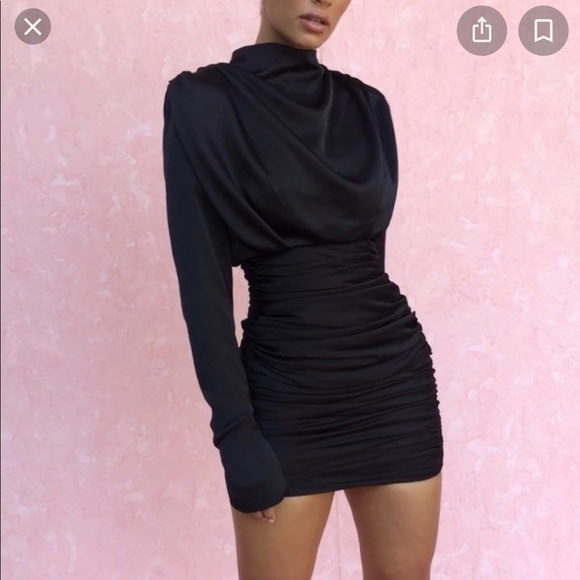 house of cb giorgiana dress black House of CB Giorgiana Dress